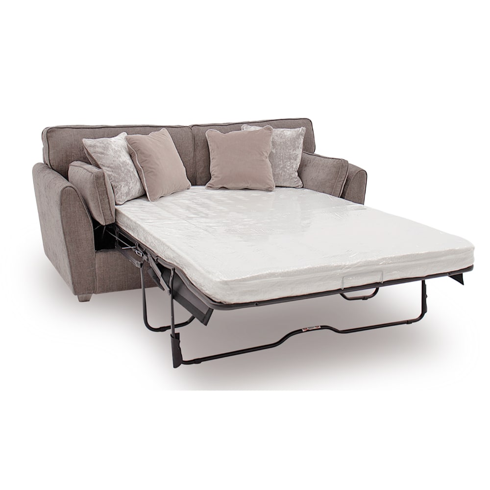 Cantrell Sofa Bed Mushroom Open - Value Flooring and Furniture