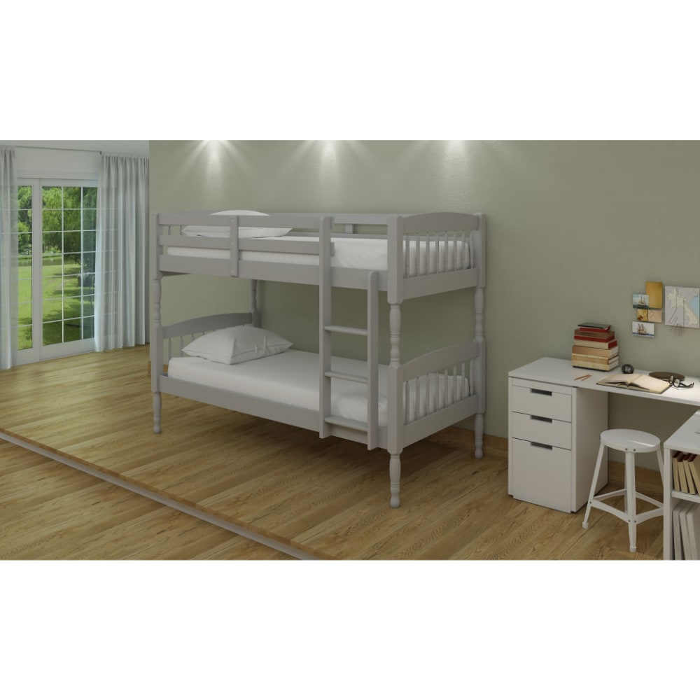 Alex 3' Bunk Bed - Grey - Value Flooring and Furniture